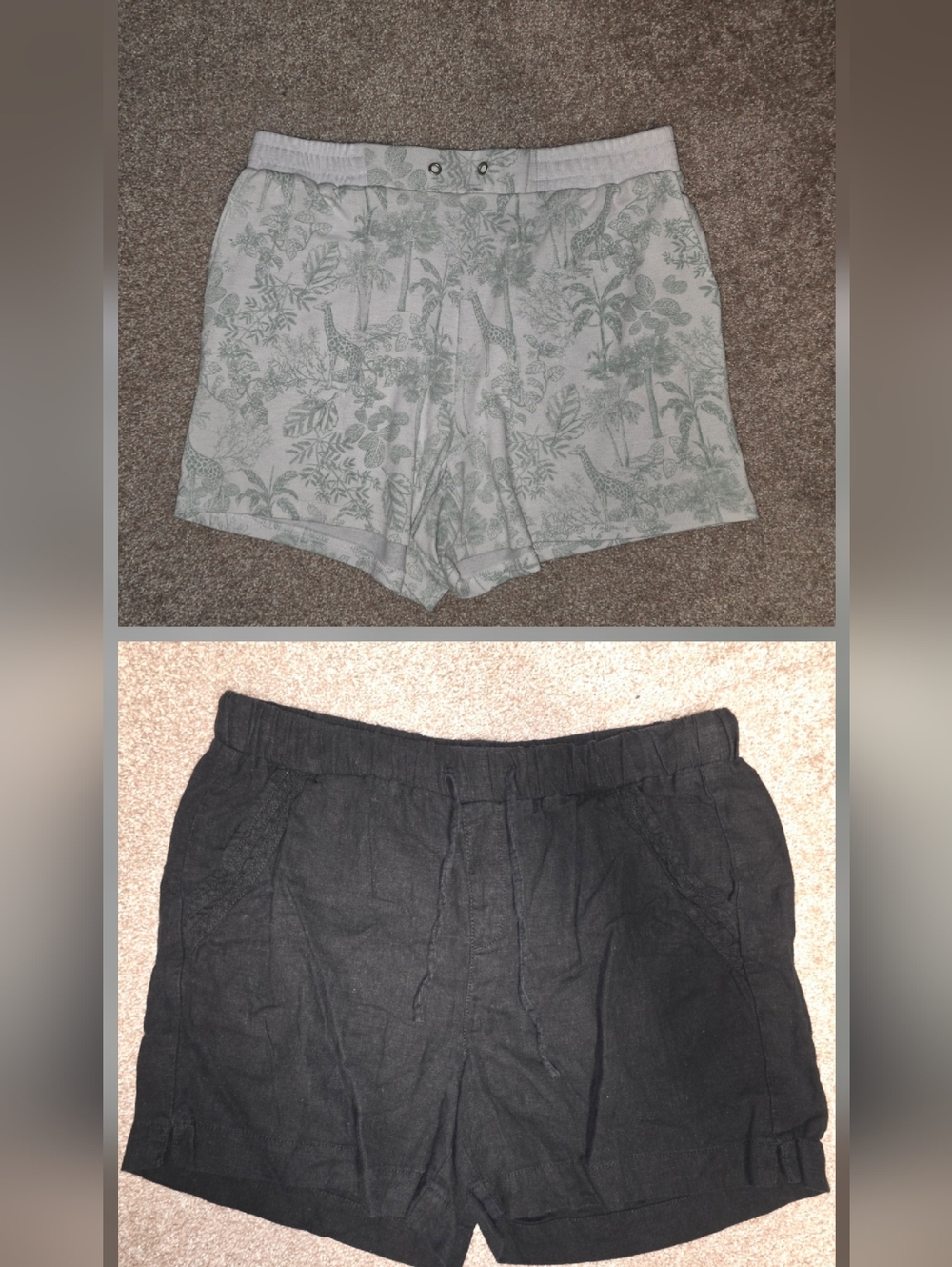 2 pairs of stretchy shorts